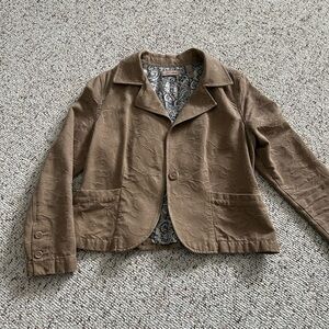 Brown Textured Blazer